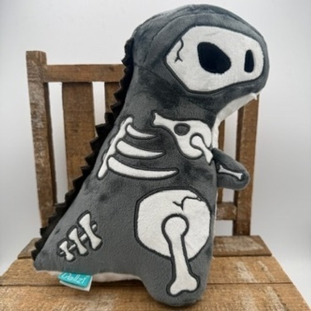 Bellzi Skeleton T-Rex Plush Toy Unisex Small Grey Excellent Fossil Dinosaur